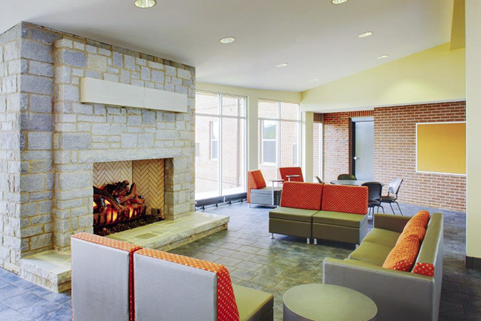North Georgia Suites - interior - atrium w/fireplace