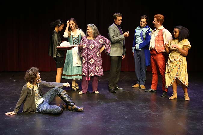 theatre students in a play