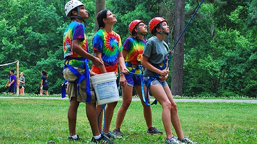 students at outdoor activity