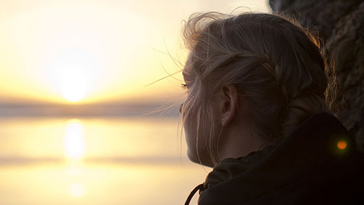 girl in sunset