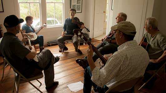 Participants in the Pickin' Porch Appalachian Jam