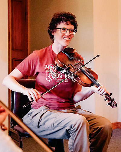 Esther Morgan Ellis and Fiddle