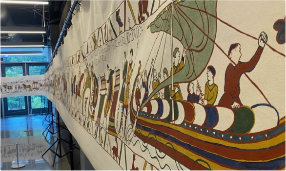 the bayeux tapestry replica on display at UNG