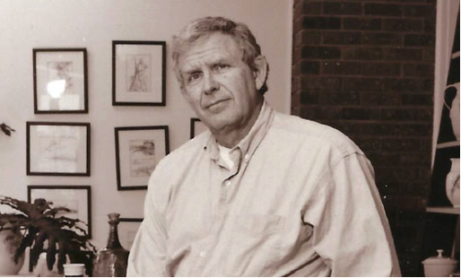 Bob Owens in his house looking into the camera