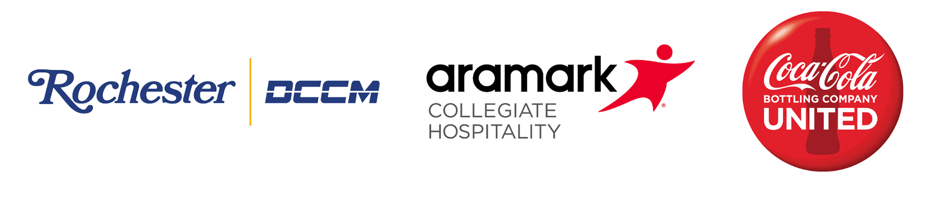 Rochester DCCM and aramark collegiate hospitality logos