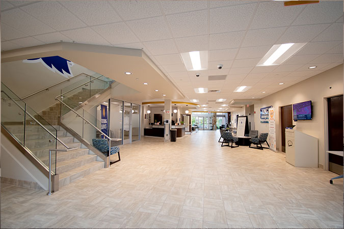 lobby entrance and staircase
