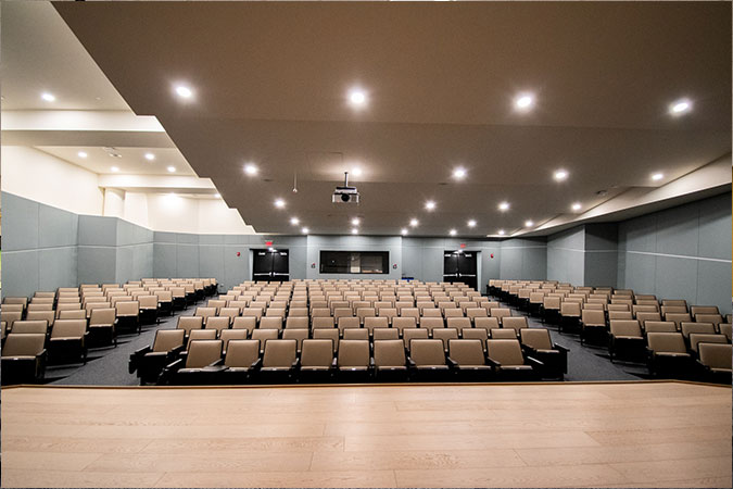 view of the Health and Natural Sciences Auditorium