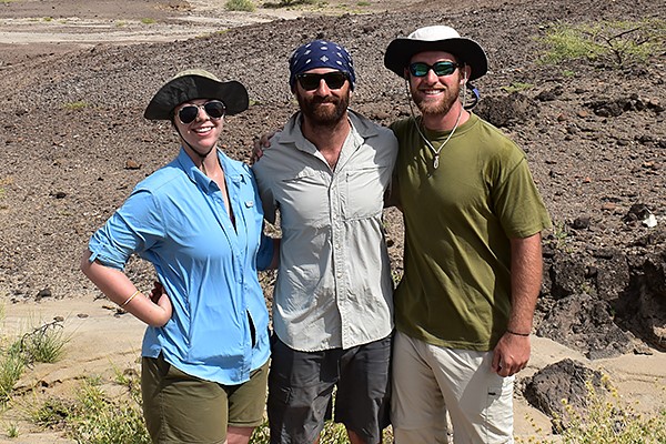 Here is a picture of Kayla Allen, Brenden Zeller and I collecting fossils in northern Kenya.