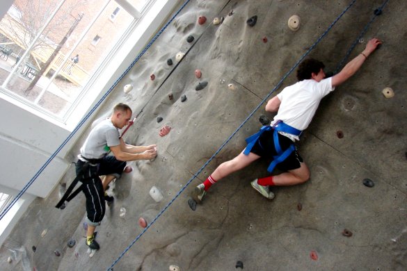 Dahlonega's recreation center wall climb