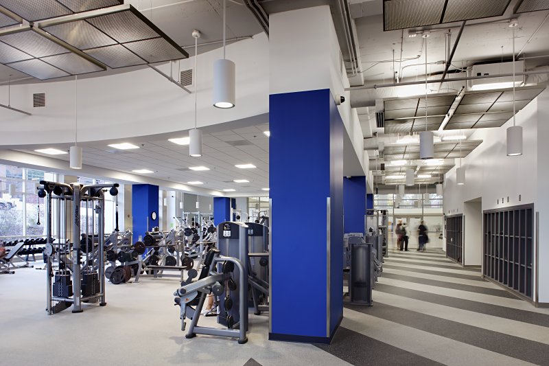 Dahlonega's recreation center fitness area