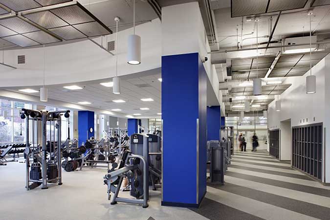 Recreation Center interior - exercise machines - Dahlonega campus