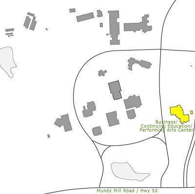 Map of CE building location on Gainesville campus