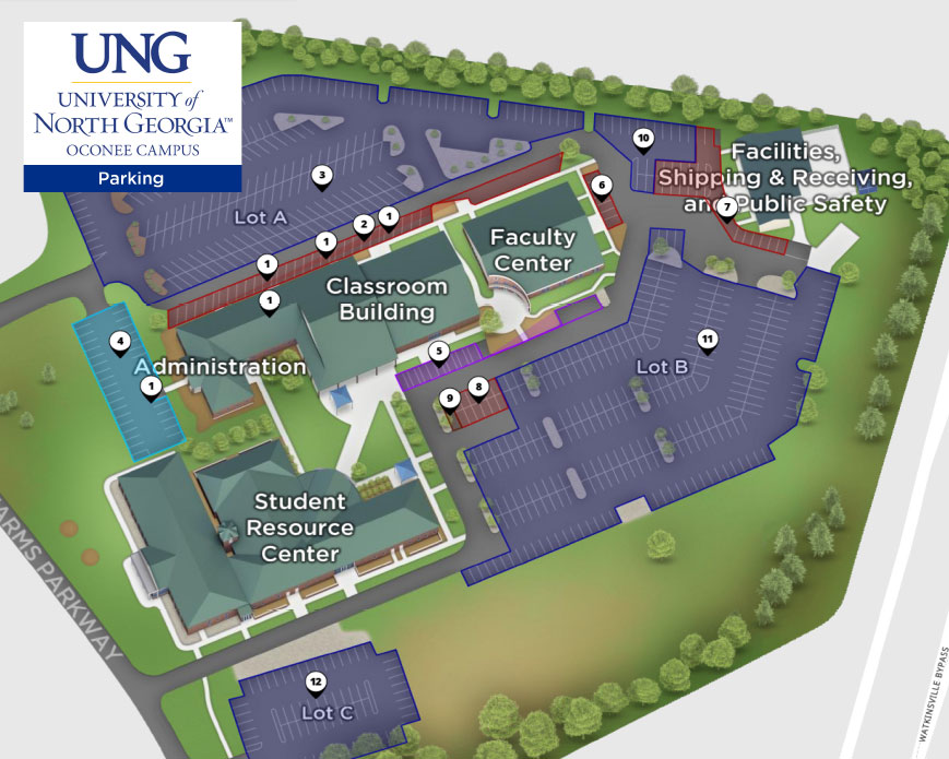 Oconee Parking Map