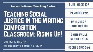 Research-Based Teaching Series event information for the Blue Ridge, Cumming, Dahlonega, Gainesville, and Oconee campuses