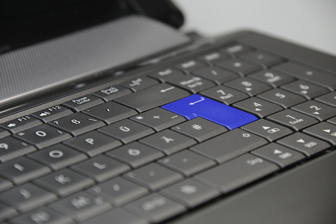 Computer keyboard up close