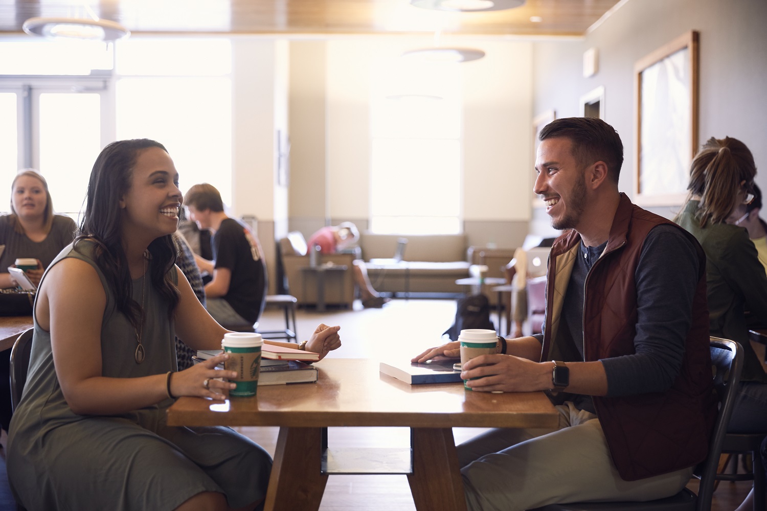 grad students having coffee