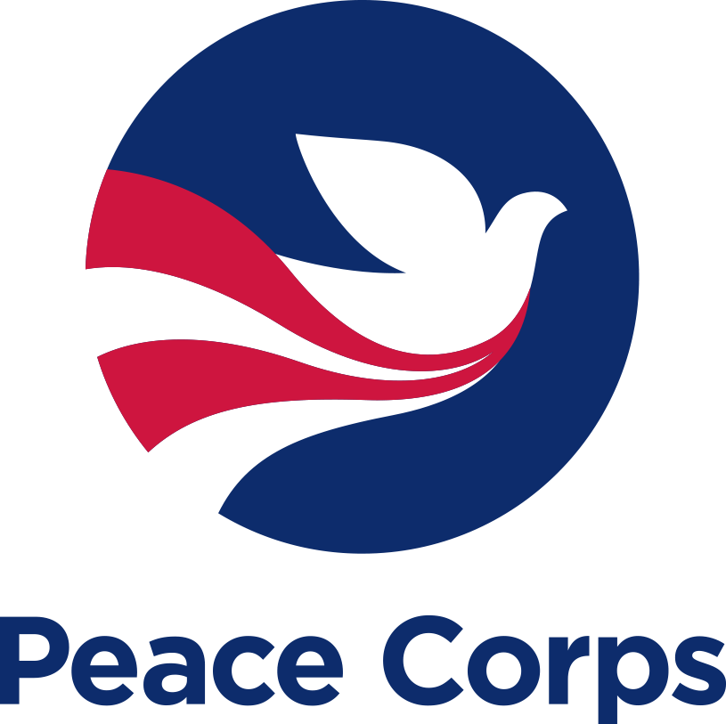 Peace Corps logo - Dove over red white and blue colors