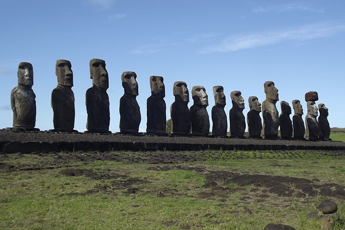 Easter Island stone statues