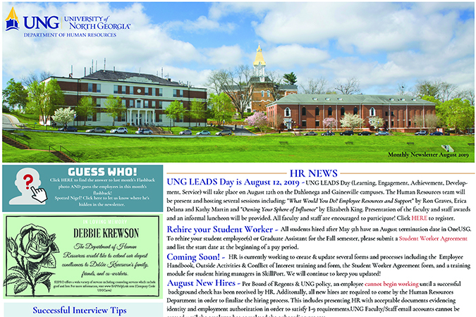 cover of August 2019 newsletter
