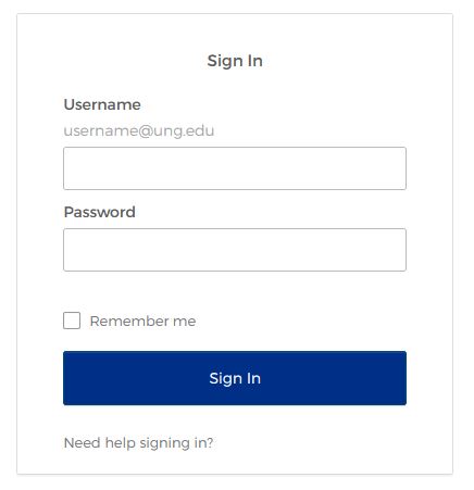 login page - shows username field and password field