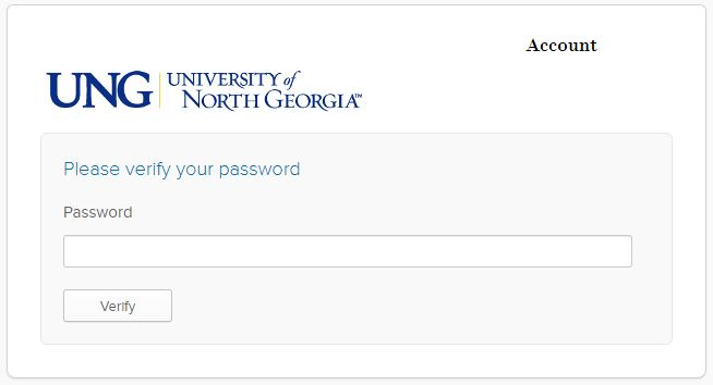 Input field for verifying current password before updating information