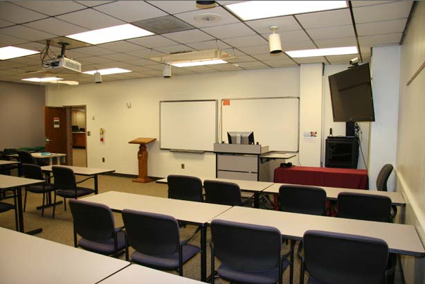 Gainesville room 134 classroom with tables and chairs