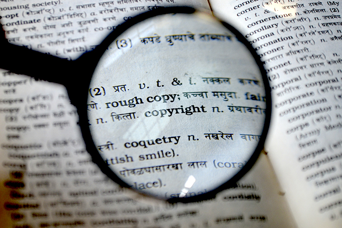Definition of copyright in dictionary.