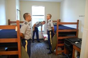 Cadet residence hall room inspection