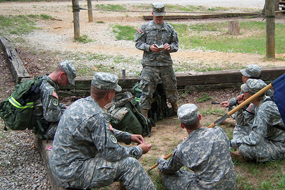 Cadet Chaplains gathered in circle outdoors
