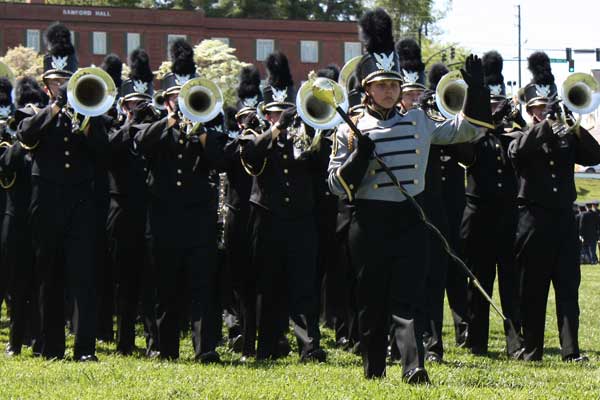 Cadet playing tuba