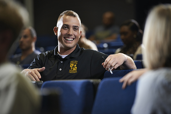 Cadet in Auditorium