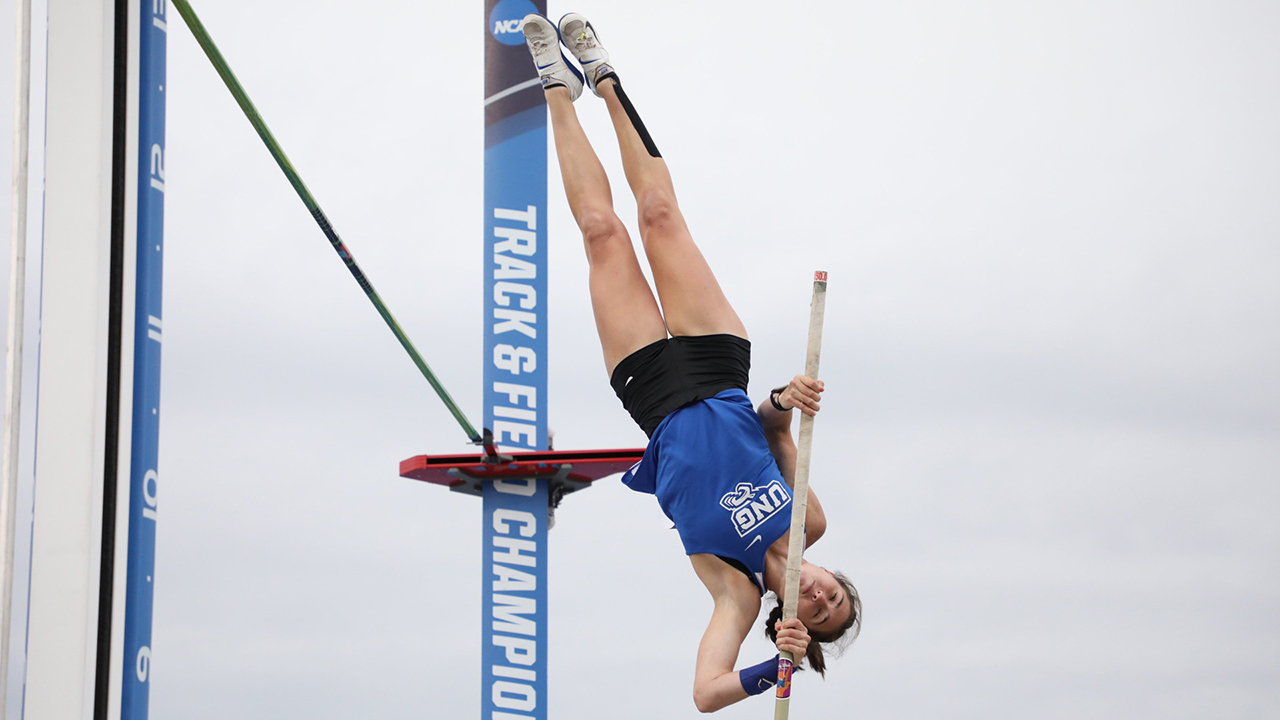 Journey Gurley vaulted over 4.25 meters to win the NCAA title. She became UNG's second national champion.