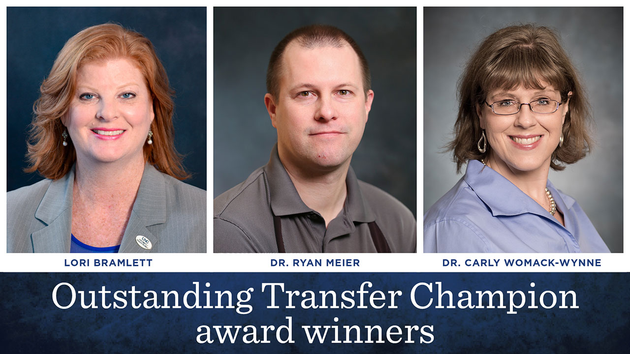 Three earn Transfer Champion awards