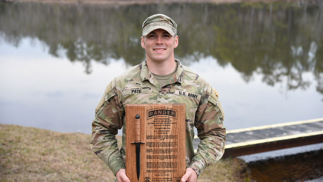 Pate is distinguished honor grad at Ranger School