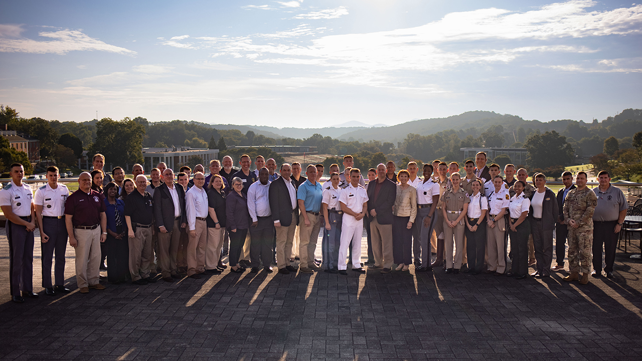 UNG, The Citadel, Norwich University, Texas A&M University, Virginia Military Institute, Virginia Tech, Tarleton State University, Texas A&M Maritime Academy, Virginia Women's Institute for Leadership at Mary Baldwin University, and U.S. Army Cadet Command all had representatives at the SMC Conference.