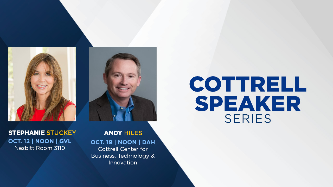 Stuckey, Hiles headline Cottrell Speaker Series