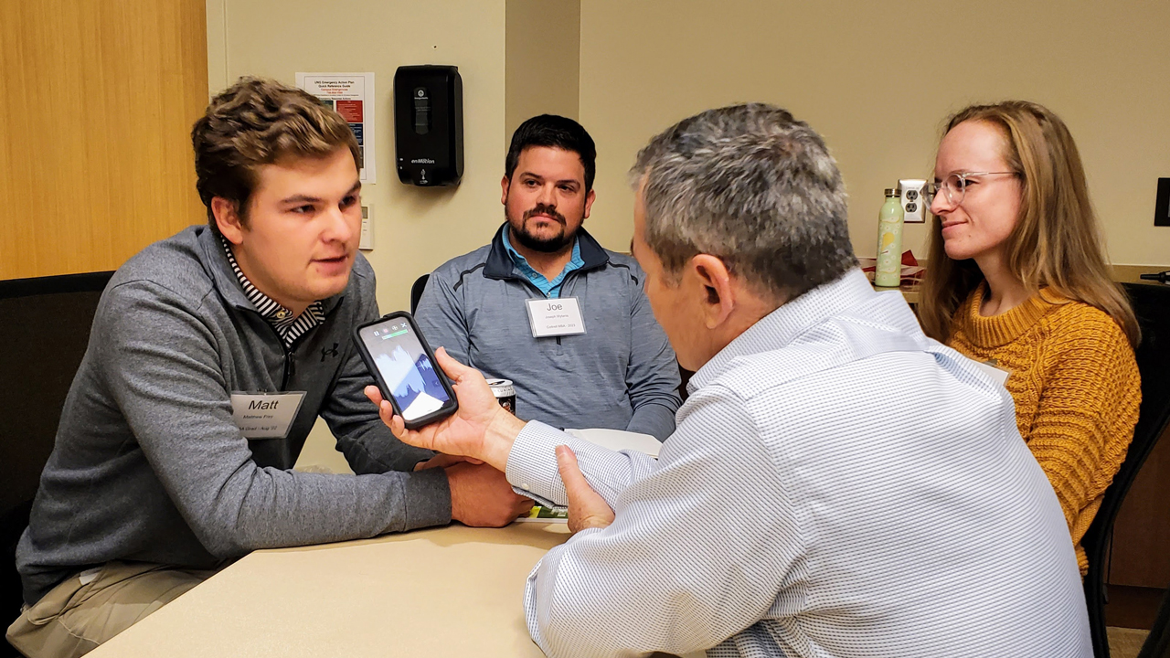 Business students  tour energy plant