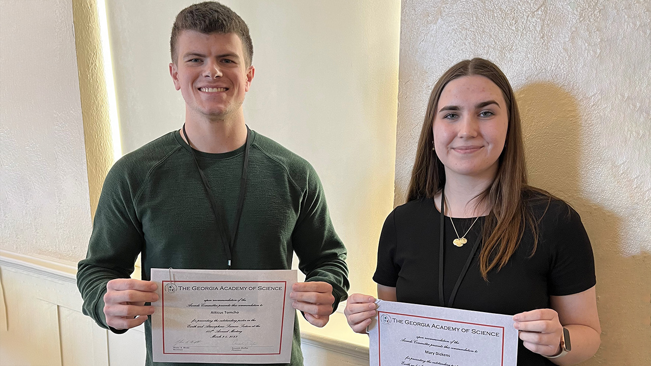 Biology students earn best poster honor