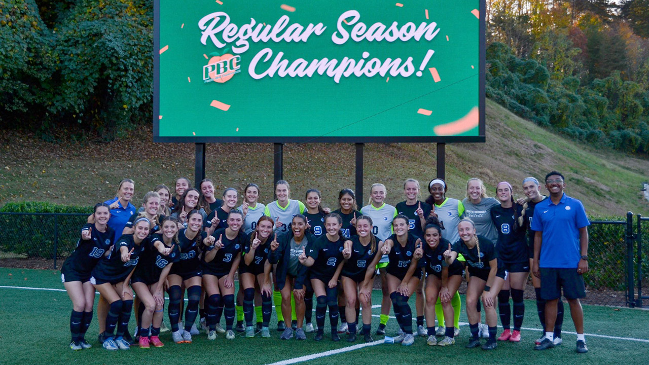 Women's soccer team earns first outright PBC title