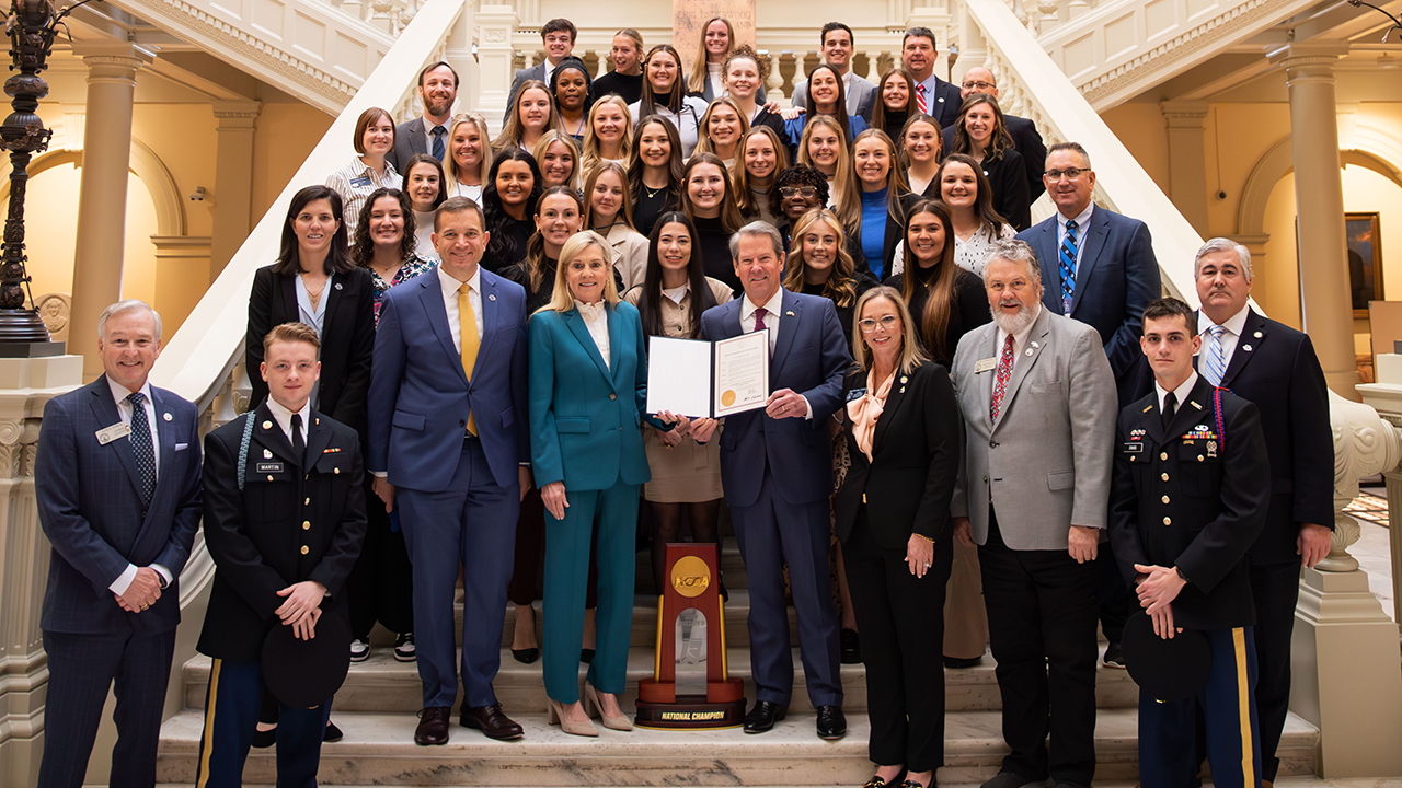 Softball team honored at Capitol for national title