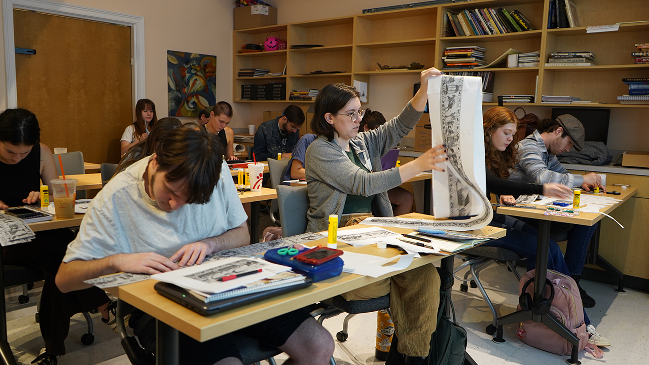 Students in key roles in tapestry exhibit