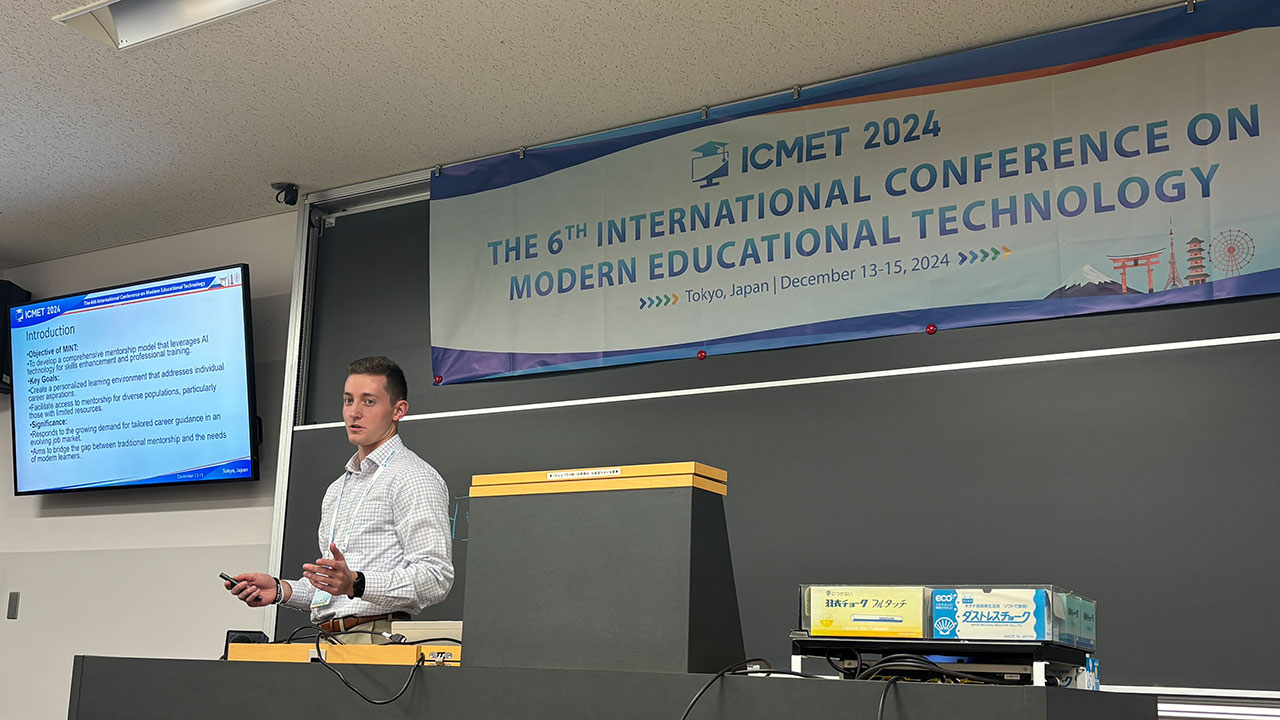 Cadet presents cyber research in Tokyo