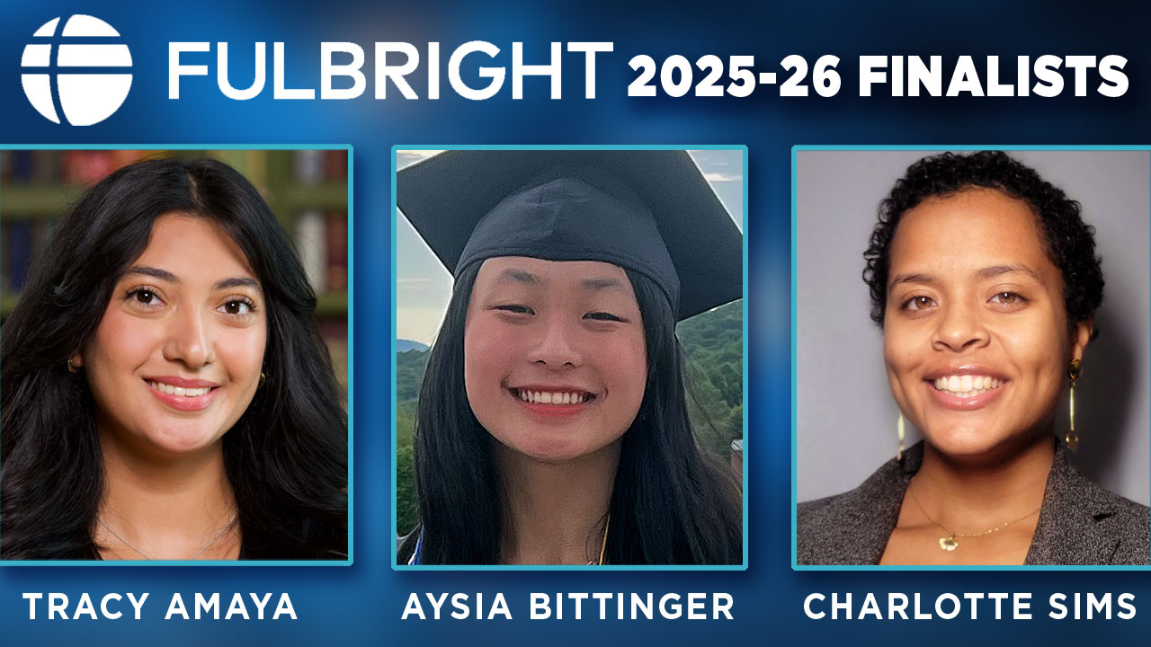 Three selected as Fulbright finalists