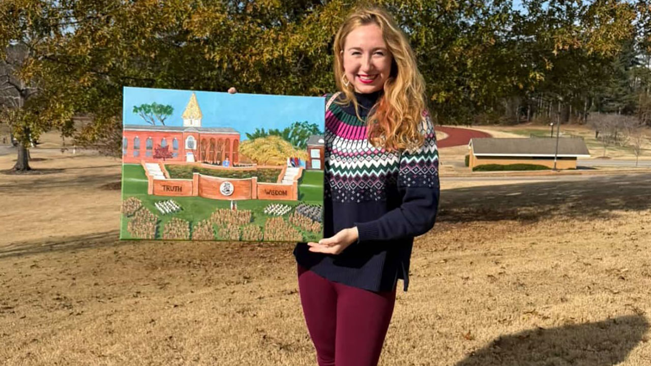 Alumna's art captures plaza dedication