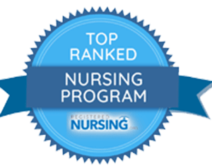 top ranked nursing program badge