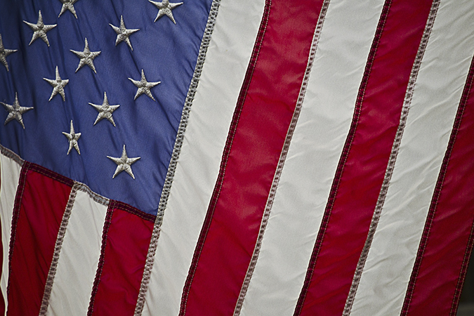 Section of the U.S. flag.