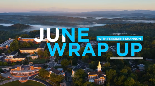 June Wrap Up landscape shot of UNG and Mountain Background