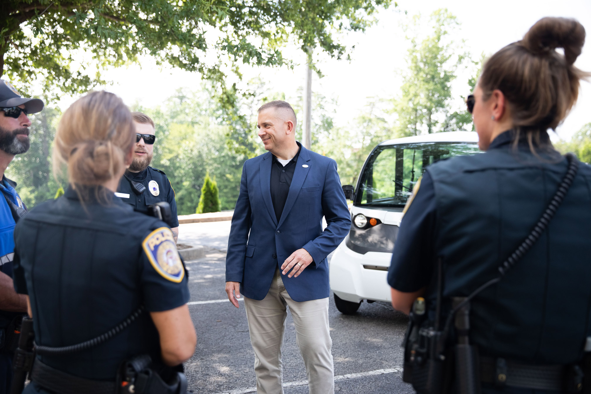 Shannon with Public Safety Officers