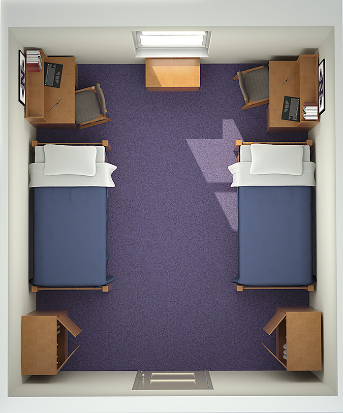 Donovan Hall - Floor plan - Double occupancy