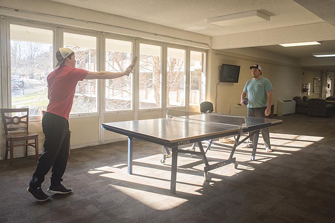 Lewis Annex - Ping pong table in commons area